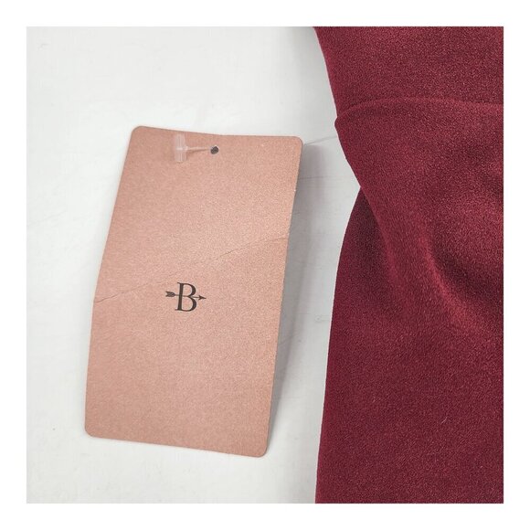 BHLDN NWT Burgundy Wine Sheath Dress With Slit - Picture 4 of 6